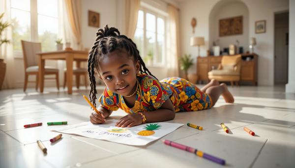 Kids Drawing Contest in Accra Ghana sponsored by the African Zest Fest plant-based food festival drawing contest for girls in Accra ghana